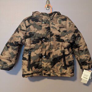 NWT OshKosh fleece lined winter coat - 4T, camo